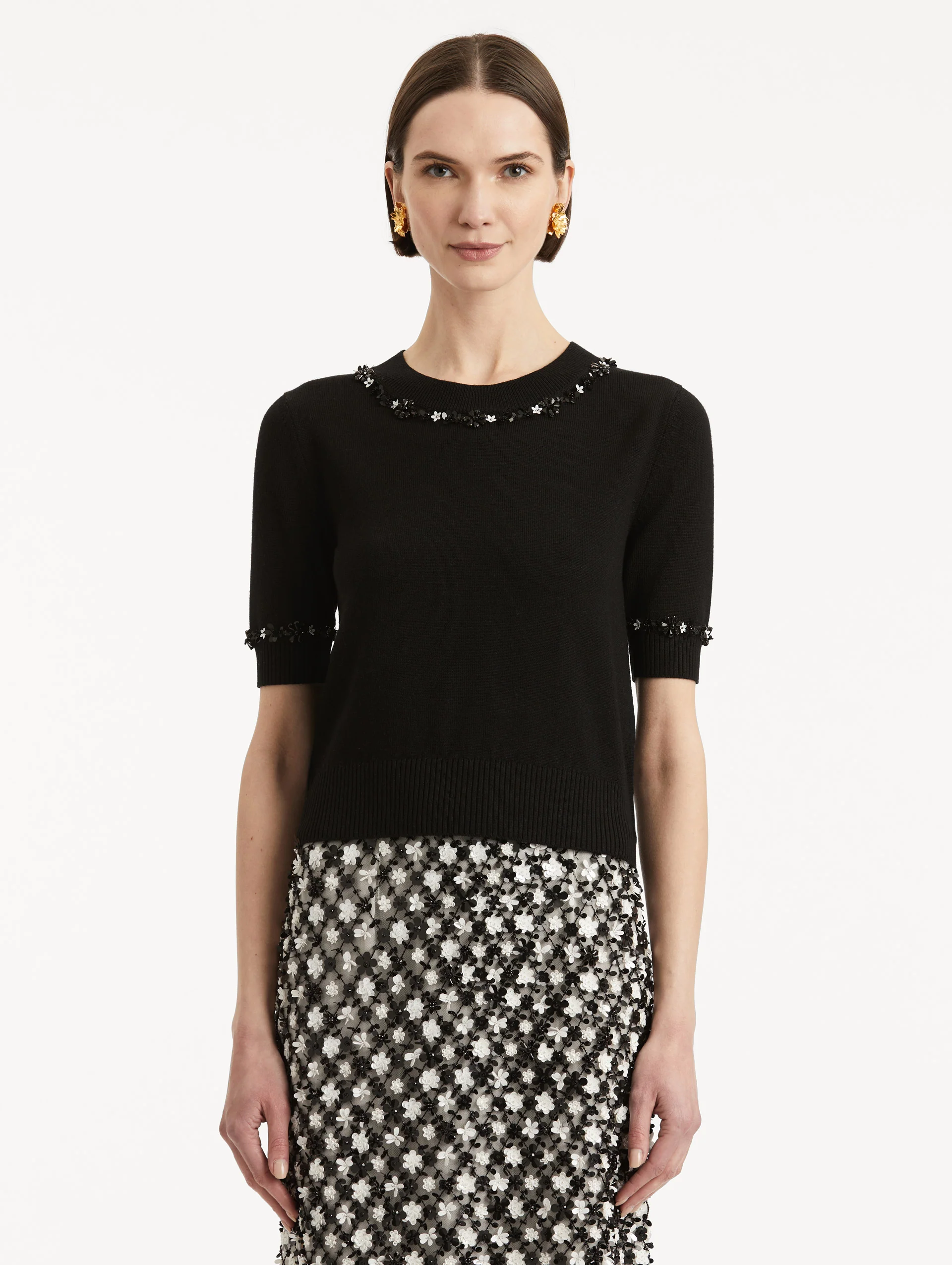 Sequin Floret Trim Pullover - Image 5