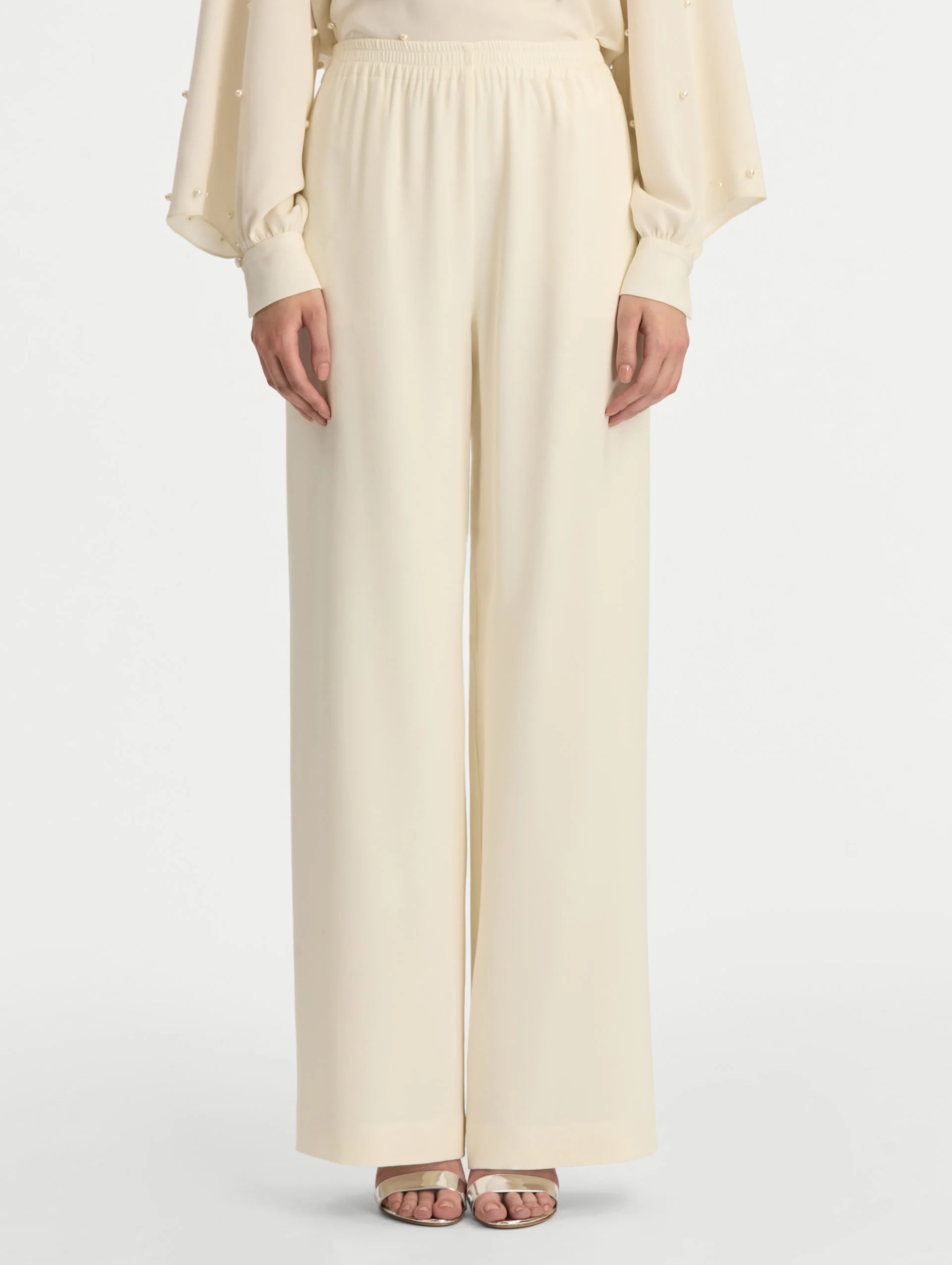 Silk Georgette Wide Leg Pant - Image 3