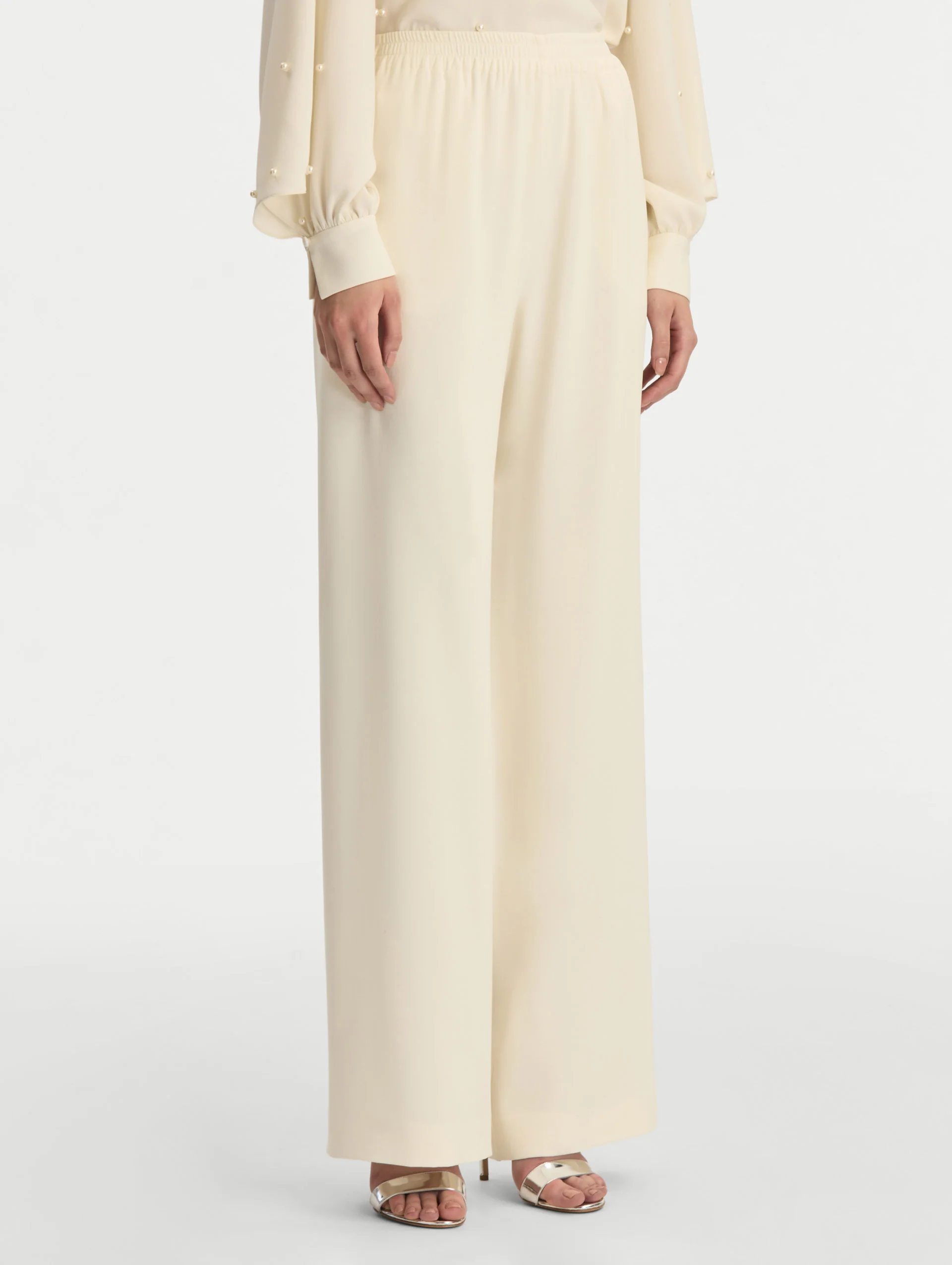 Silk Georgette Wide Leg Pant - Image 5