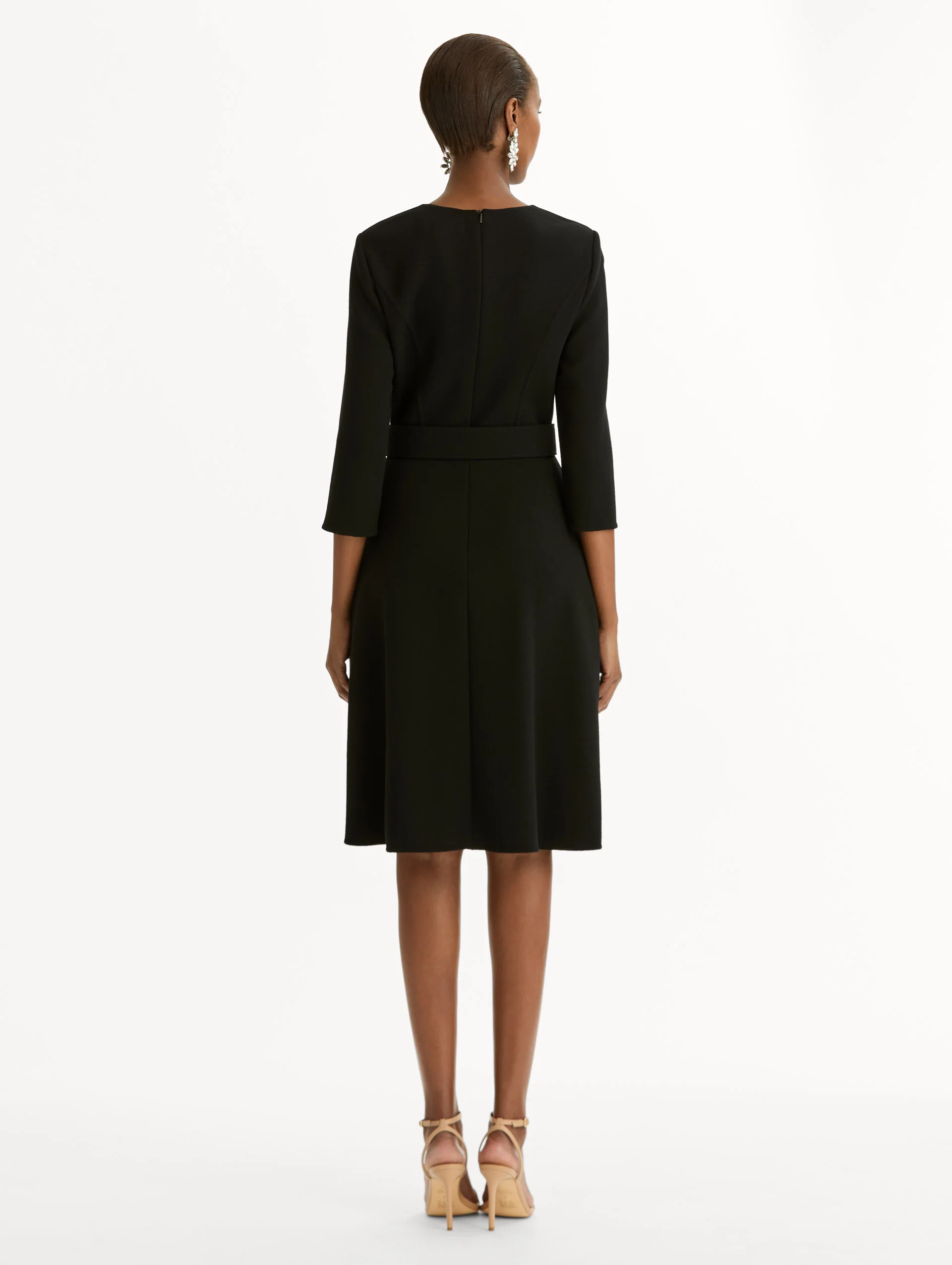Split-Sleeve Wool-Blend Dress - Image 3