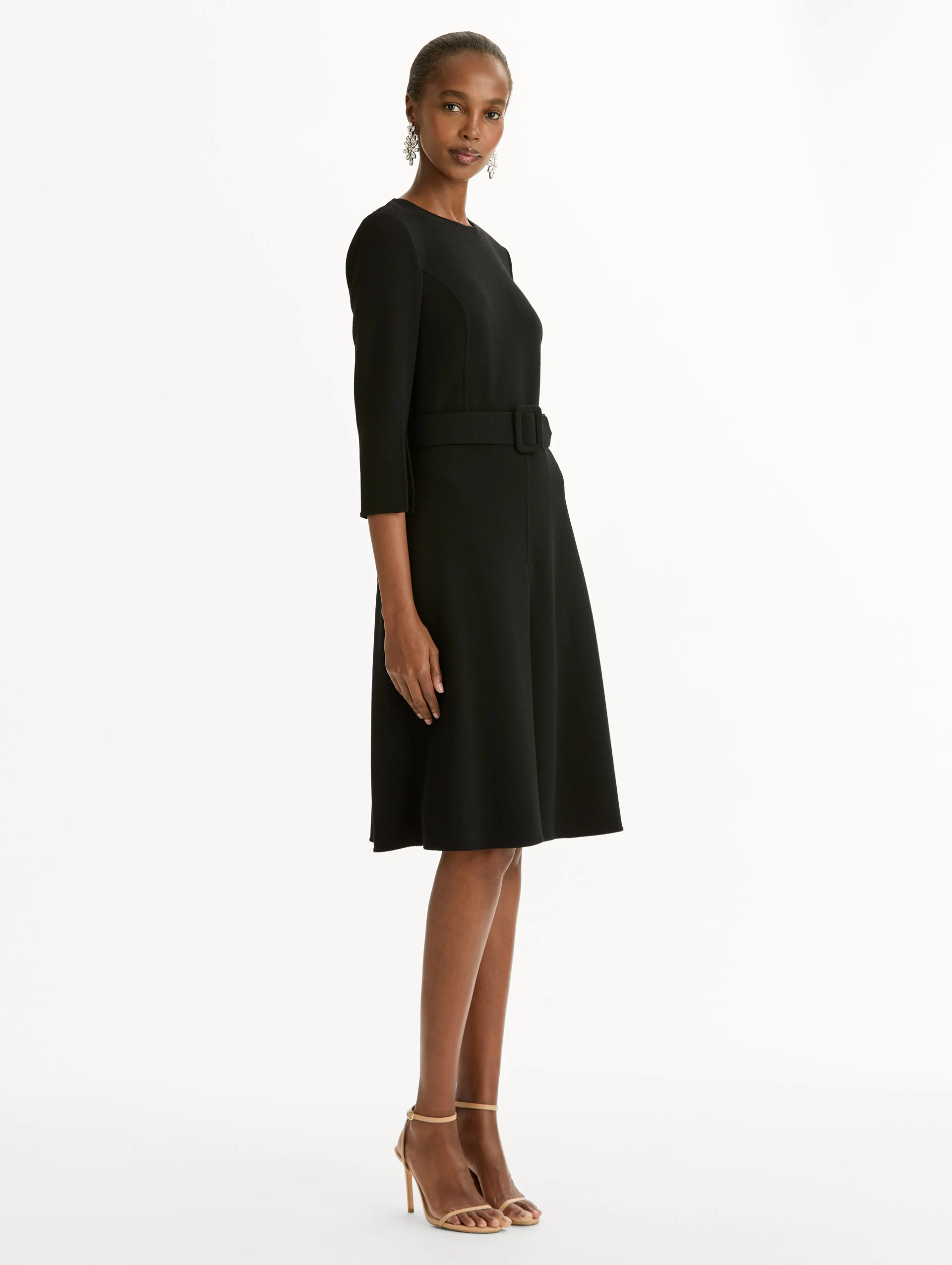 Split-Sleeve Wool-Blend Dress - Image 4