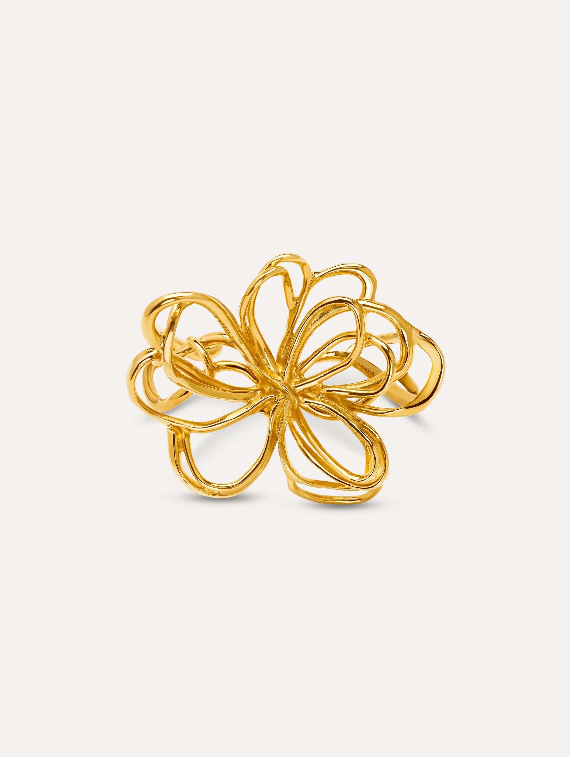 Threaded Flower Cuff Bracelet - Image 3