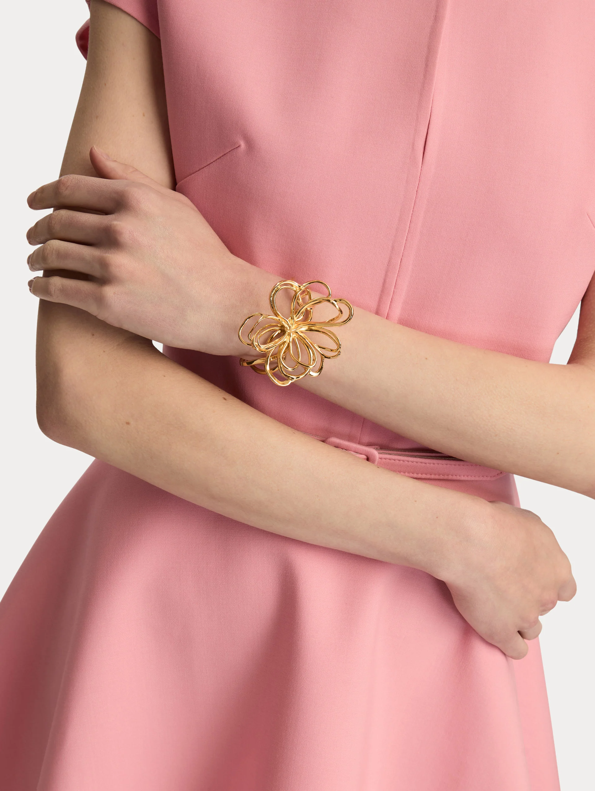Threaded Flower Cuff Bracelet - Image 4