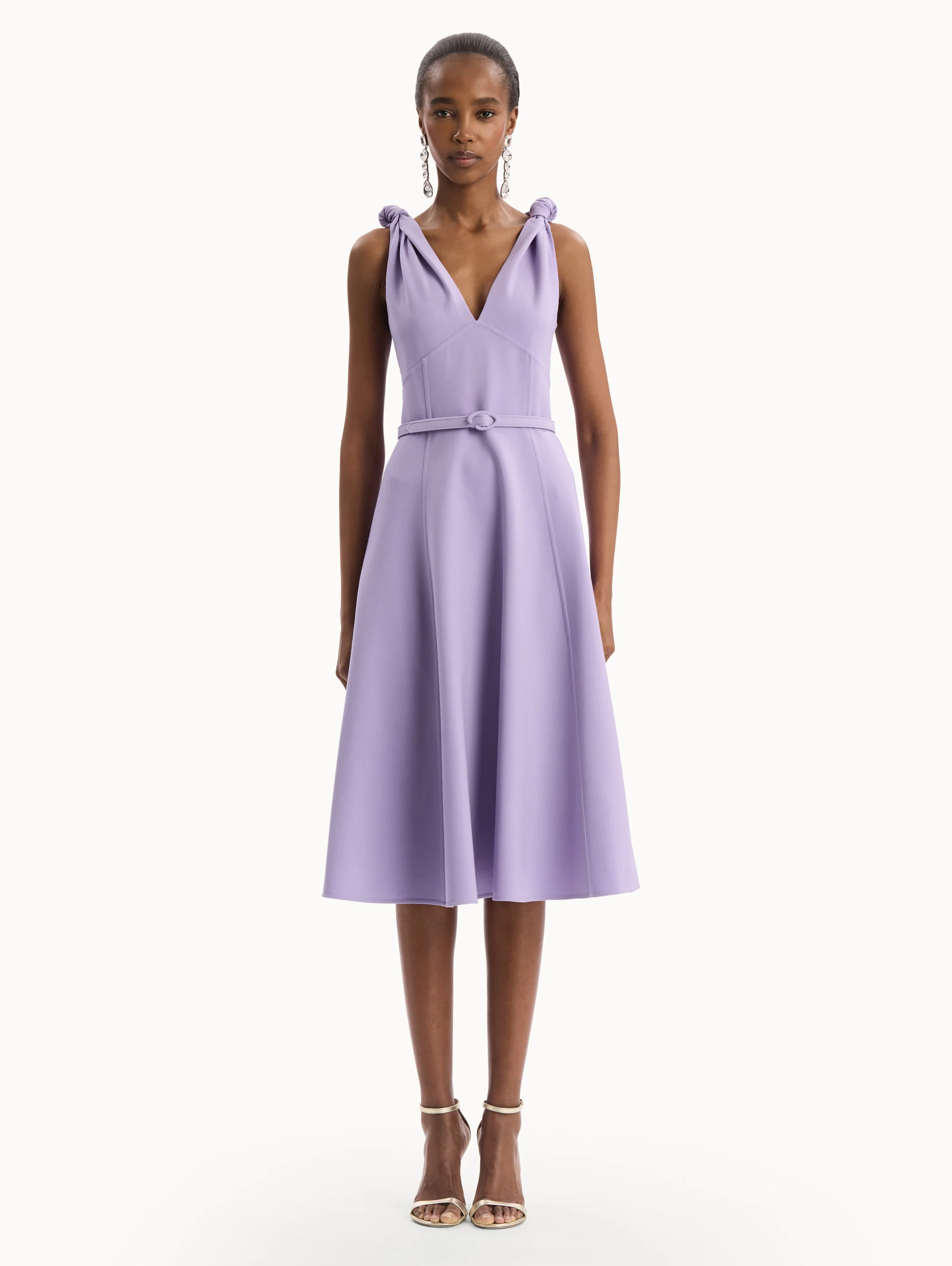 Twist-Detailed Wool Dress - Image 2