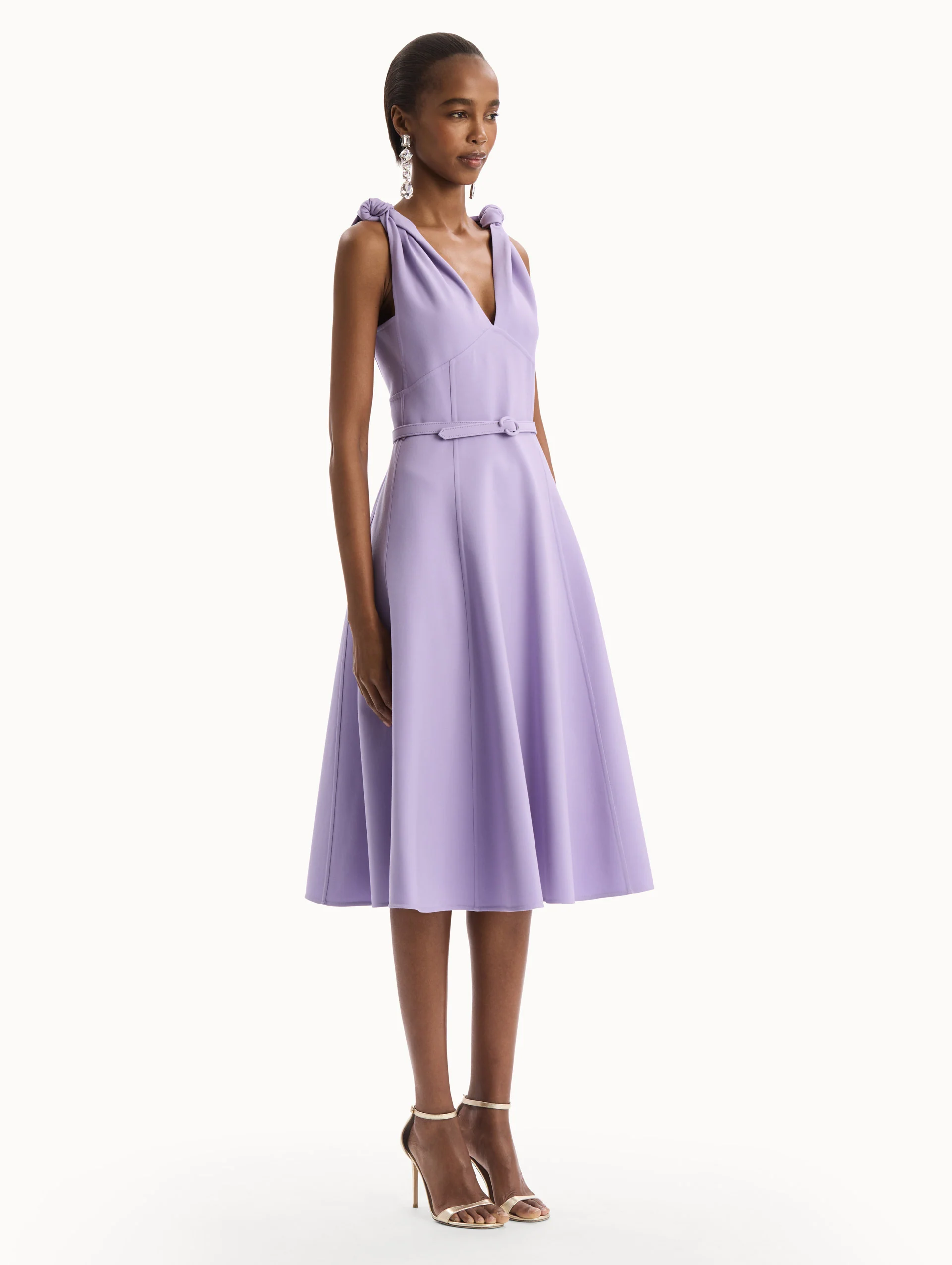 Twist-Detailed Wool Dress - Image 4