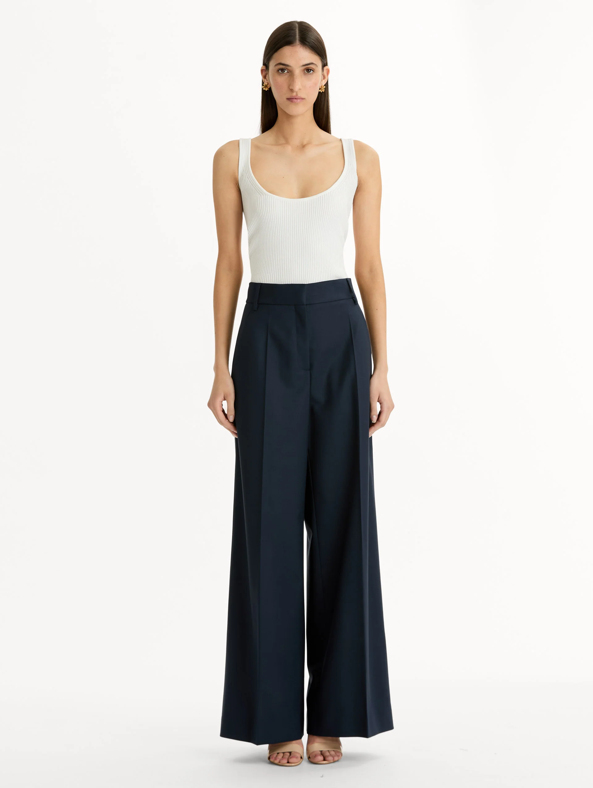 Wide-Leg Wool-Blend Pant - Image 2