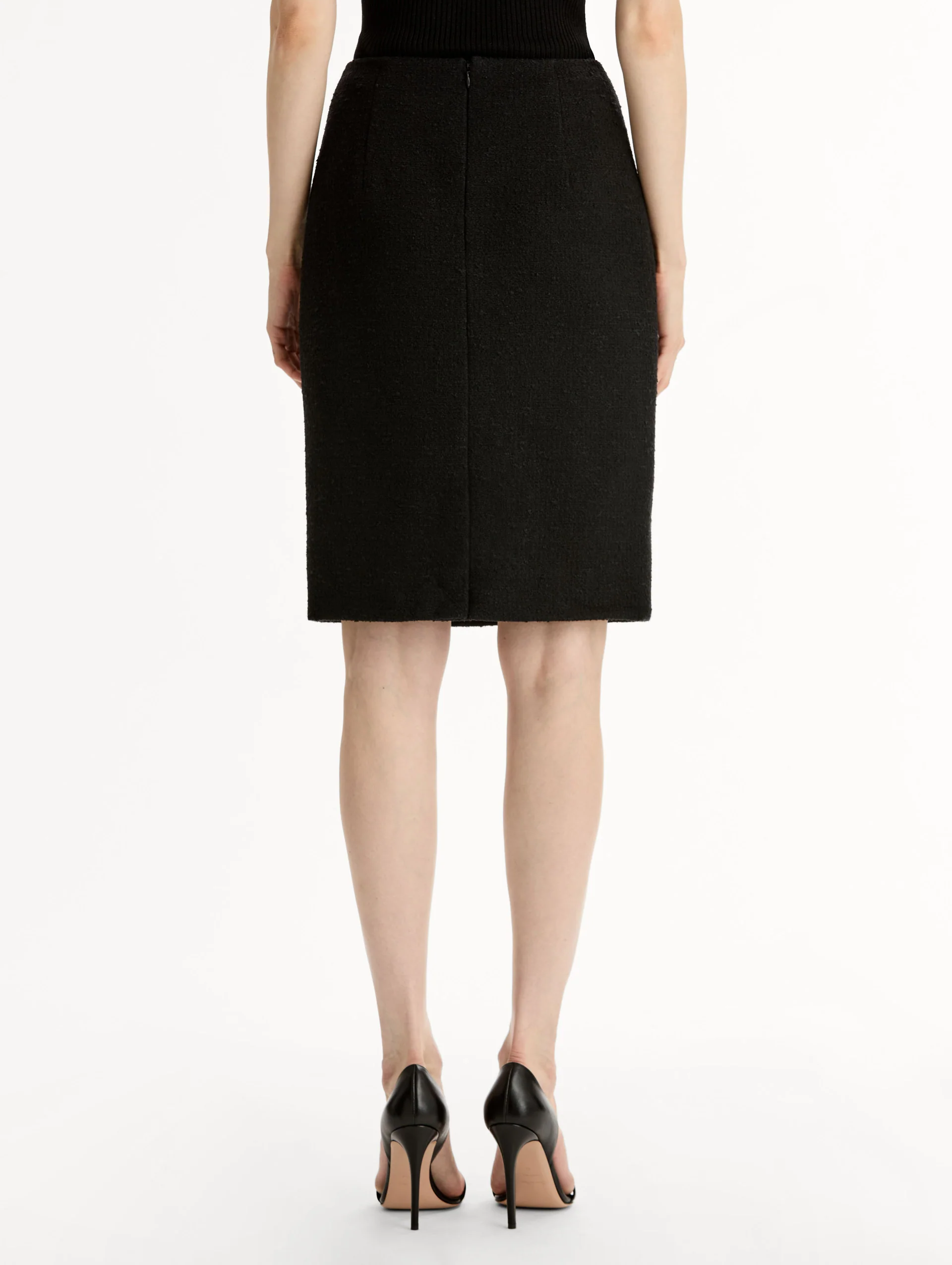 Wool Tweed Pencil Skirt - Image 3