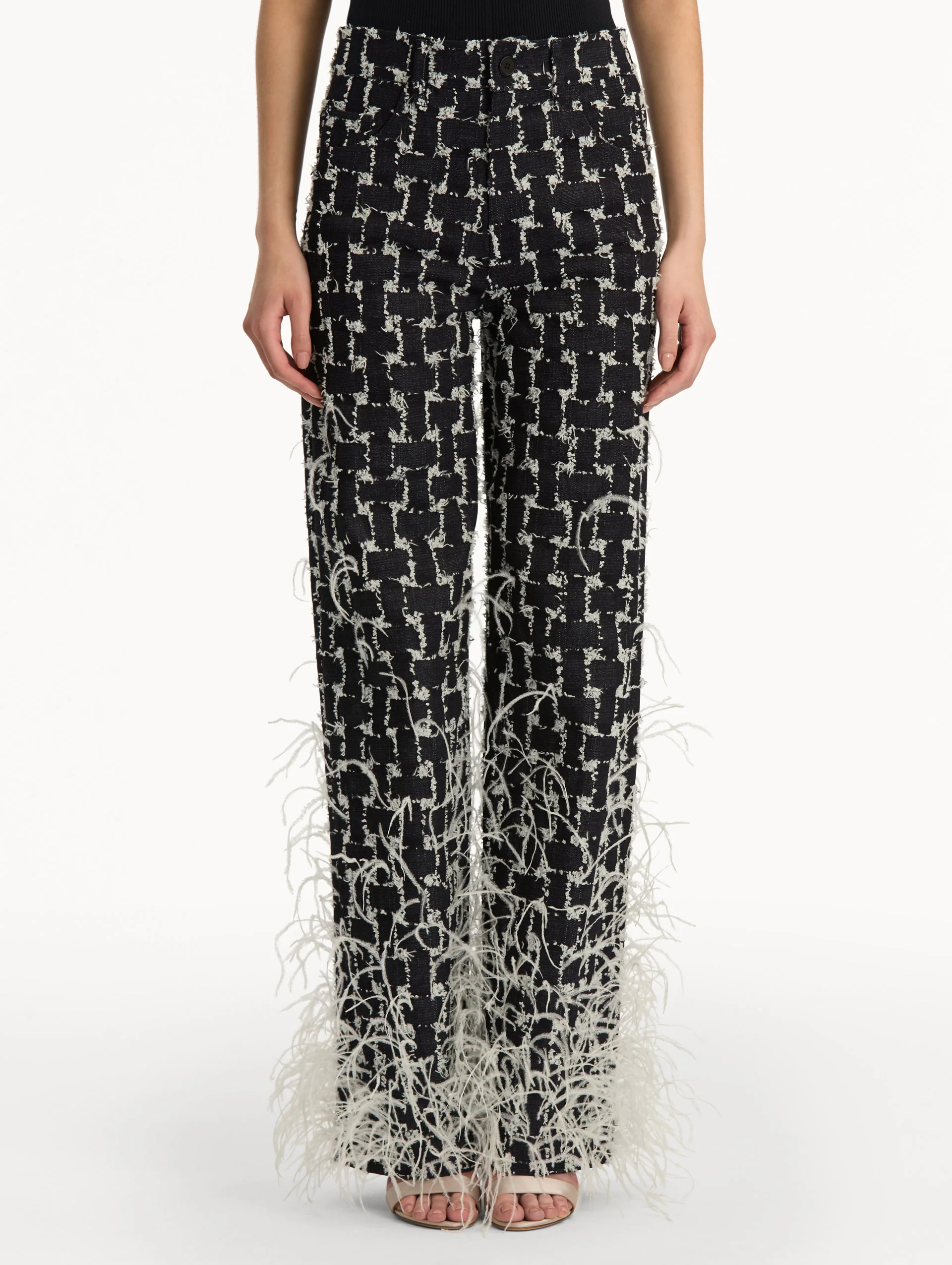 Woven Denim Jacquard Pant - Image 3
