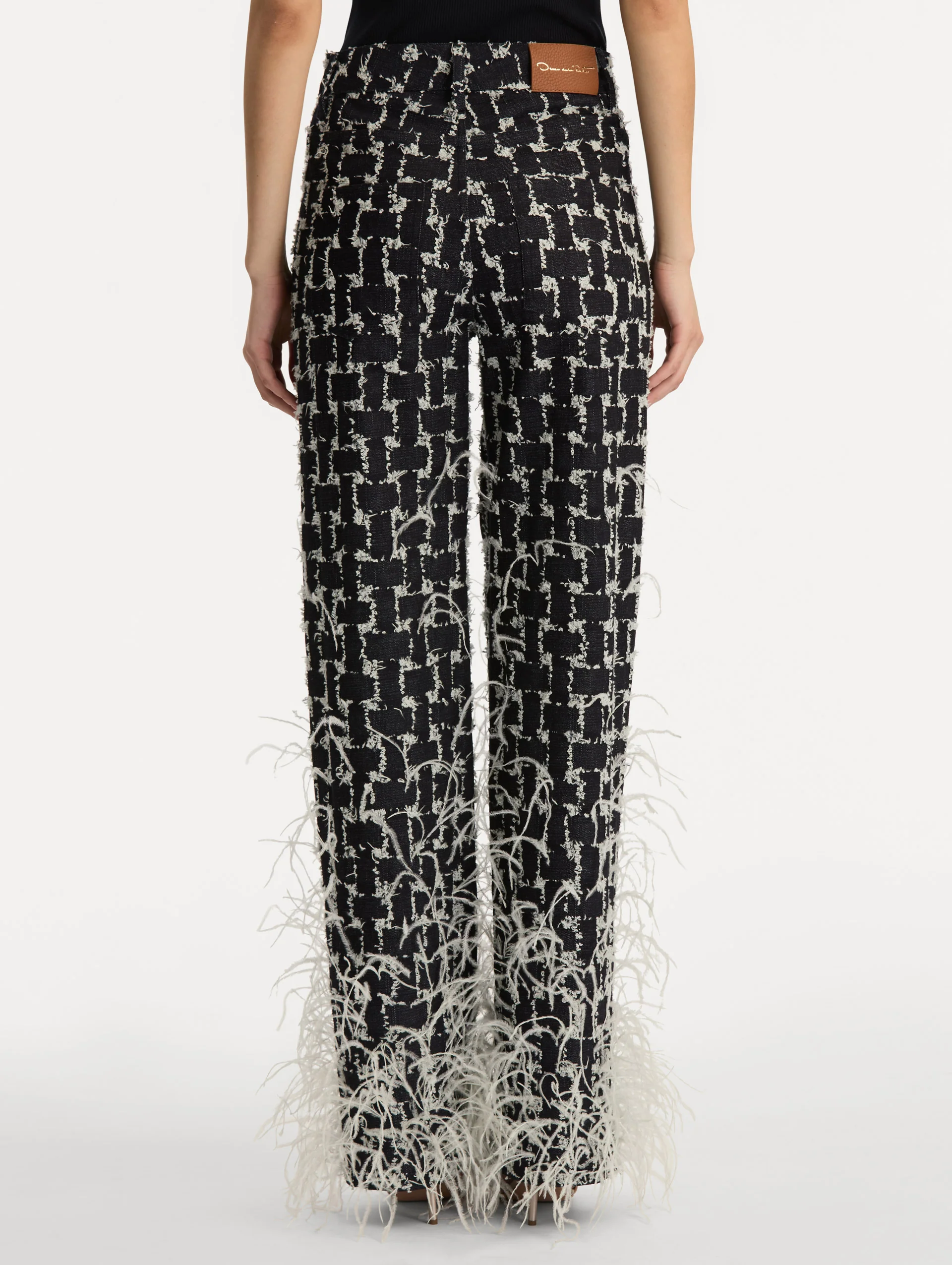 Woven Denim Jacquard Pant - Image 4