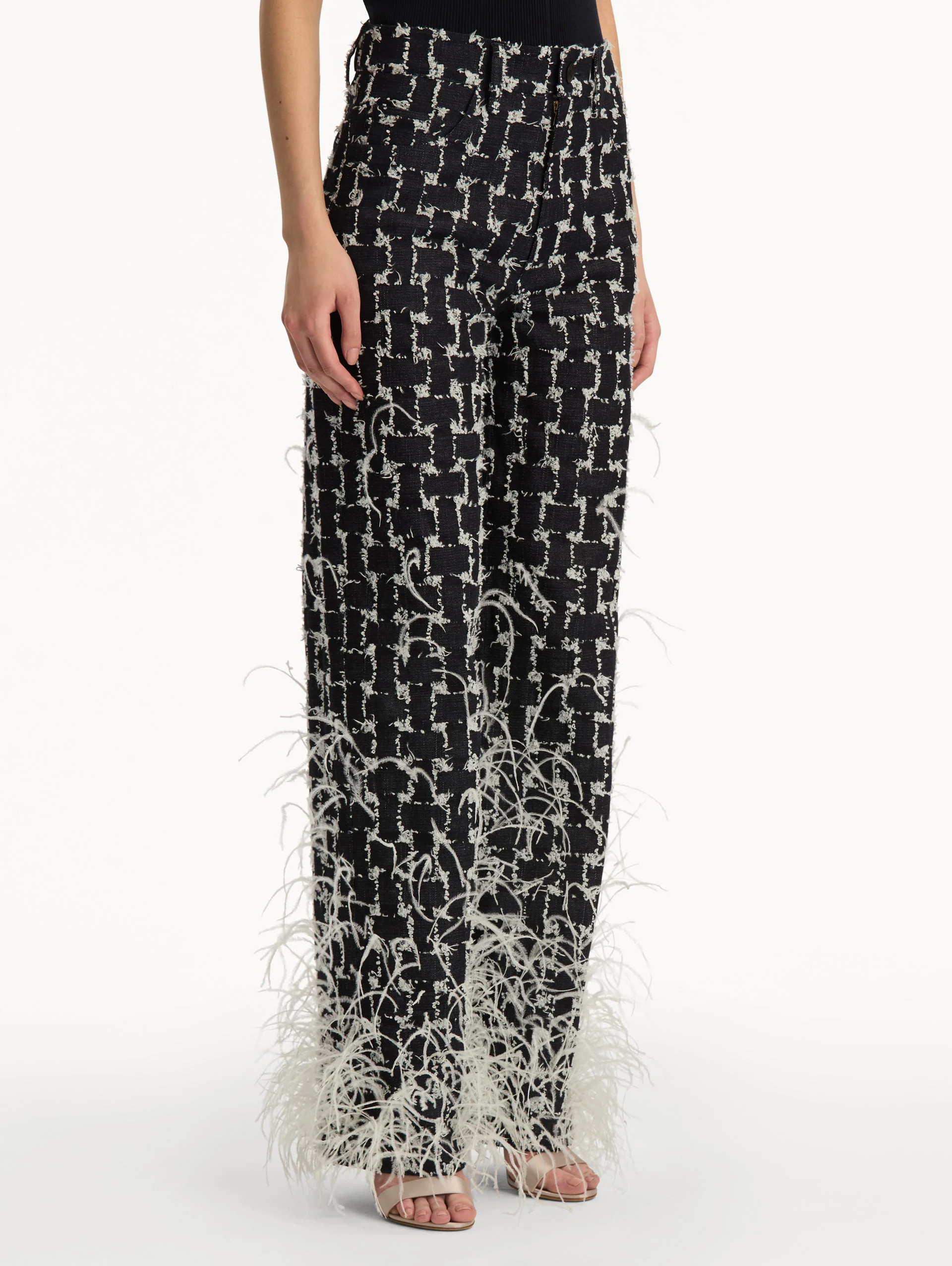 Woven Denim Jacquard Pant - Image 5