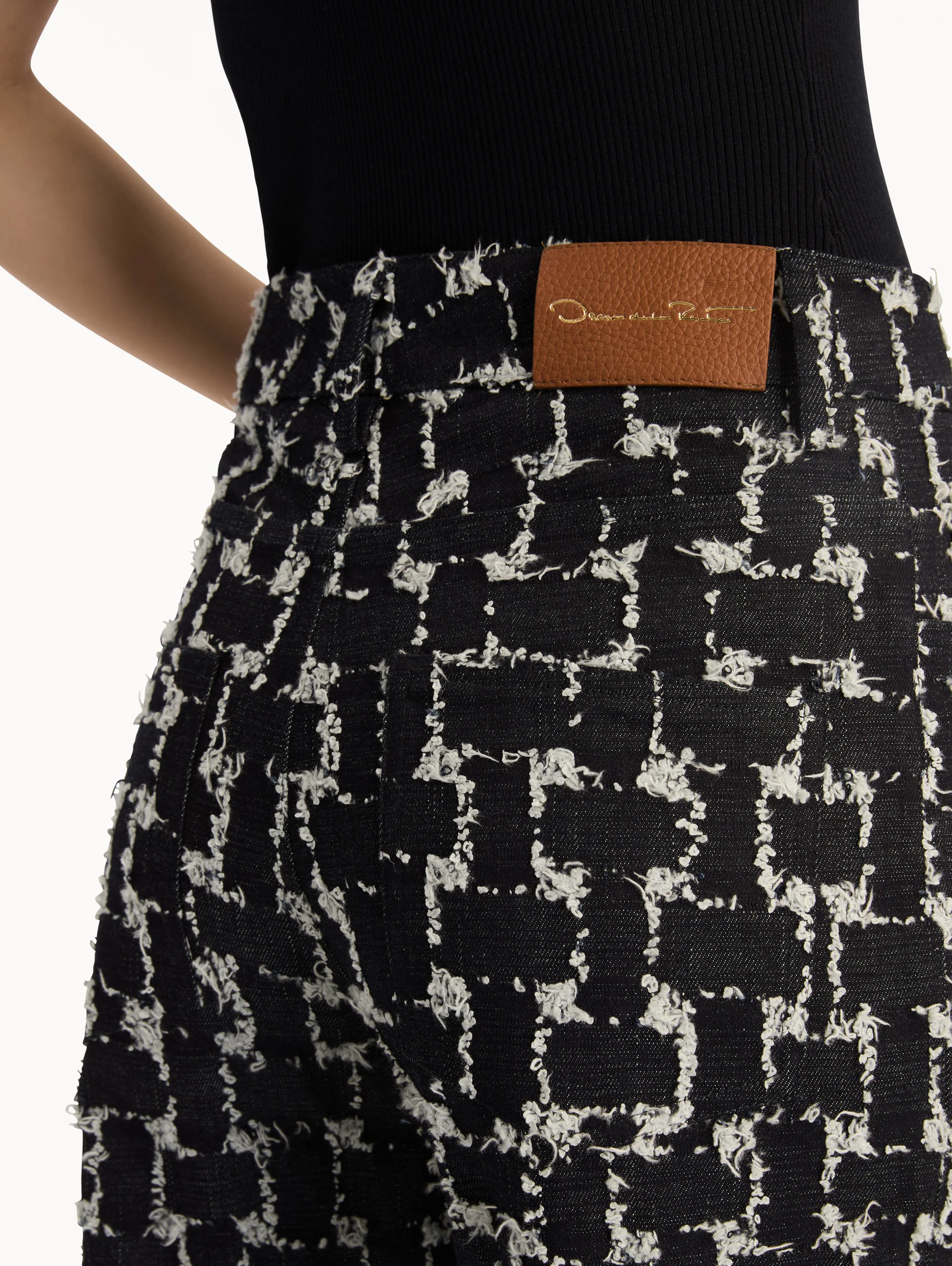 Woven Denim Jacquard Pant - Image 6